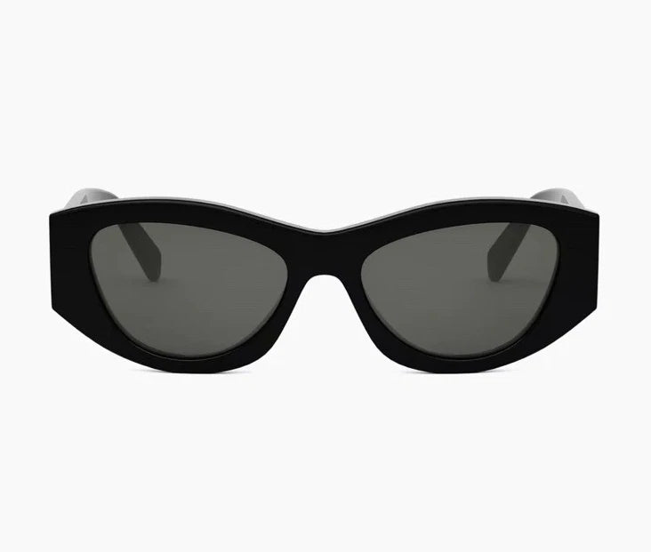 Celine CL40239F 01F Black / Grey Lens Square Oversized Sunglasses 100% UV