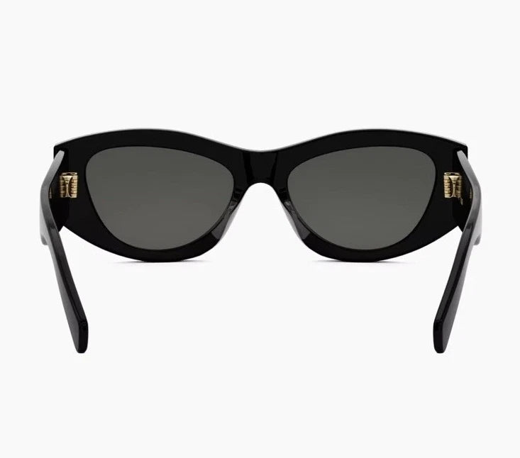 Celine CL40239F 01F Black / Grey Lens Square Oversized Sunglasses 100% UV