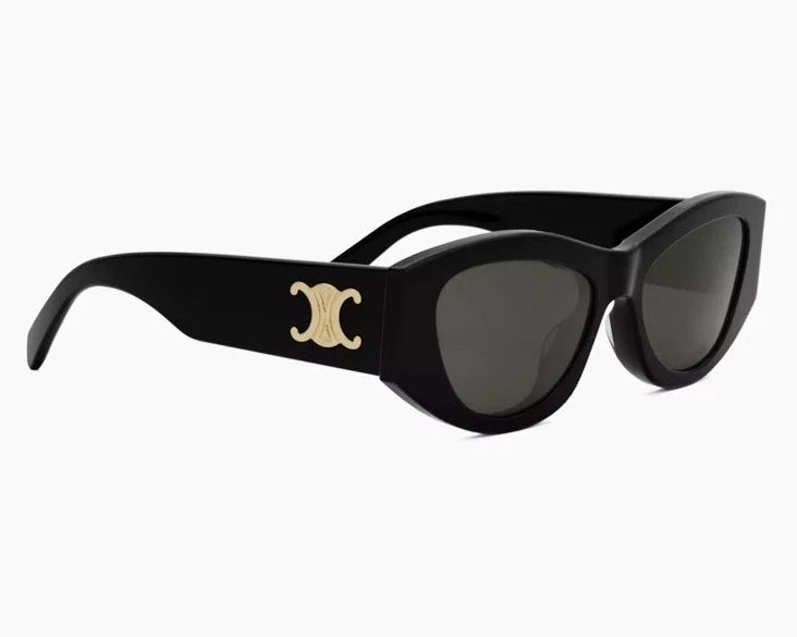 Celine CL40239F 01F Black / Grey Lens Square Oversized Sunglasses 100% UV